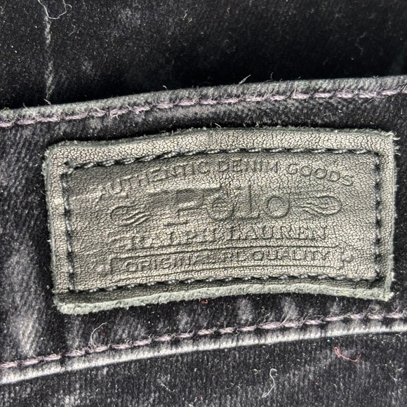 Polo Ralph Lauren Tompkins Mid Rise Skinny Black Crushed Velvet Pants Womens 30R - Picture 11 of 16